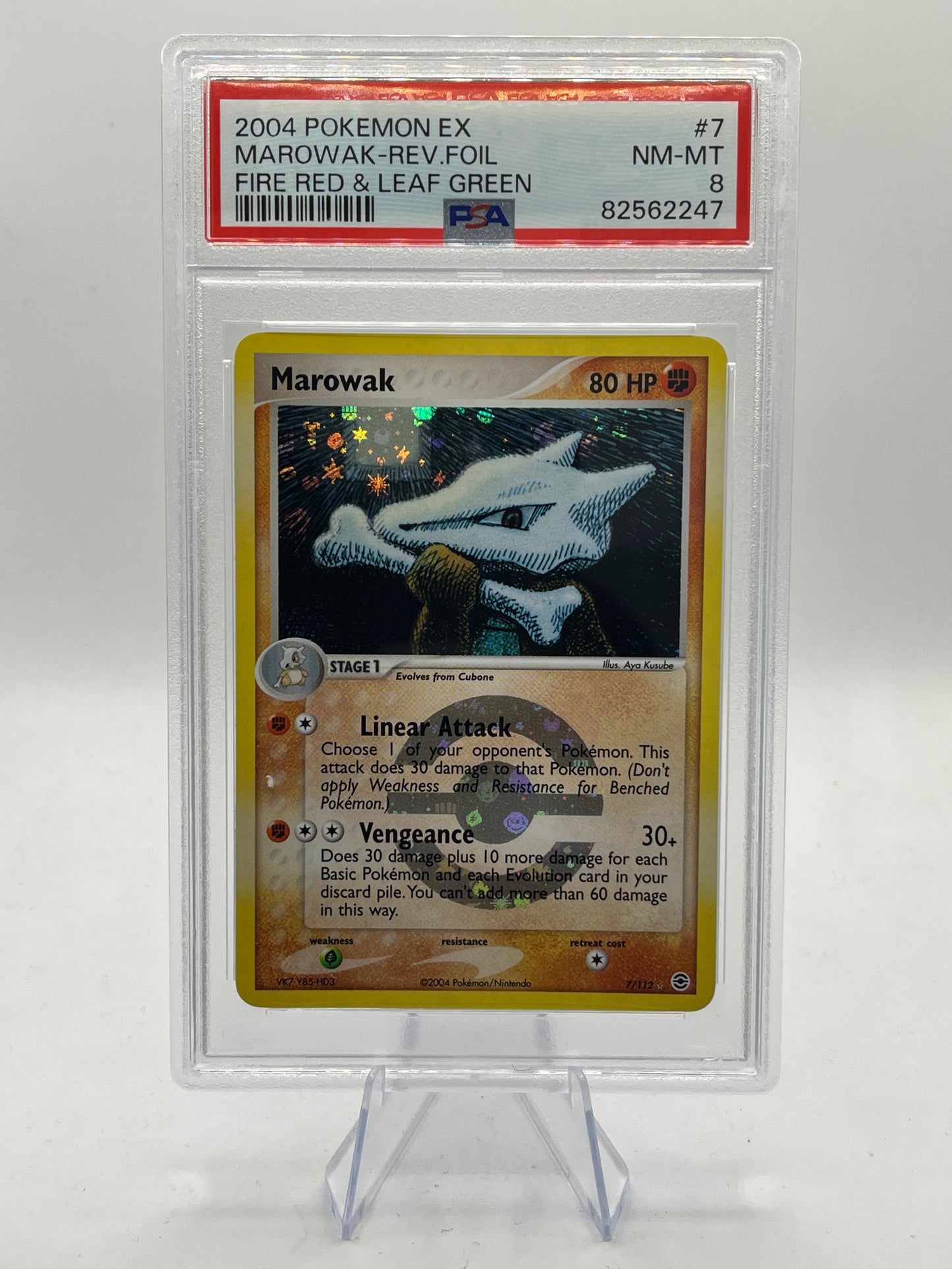 Marowak Reverse Holo PSA 8 - Fire Red & Leaf Green 2004