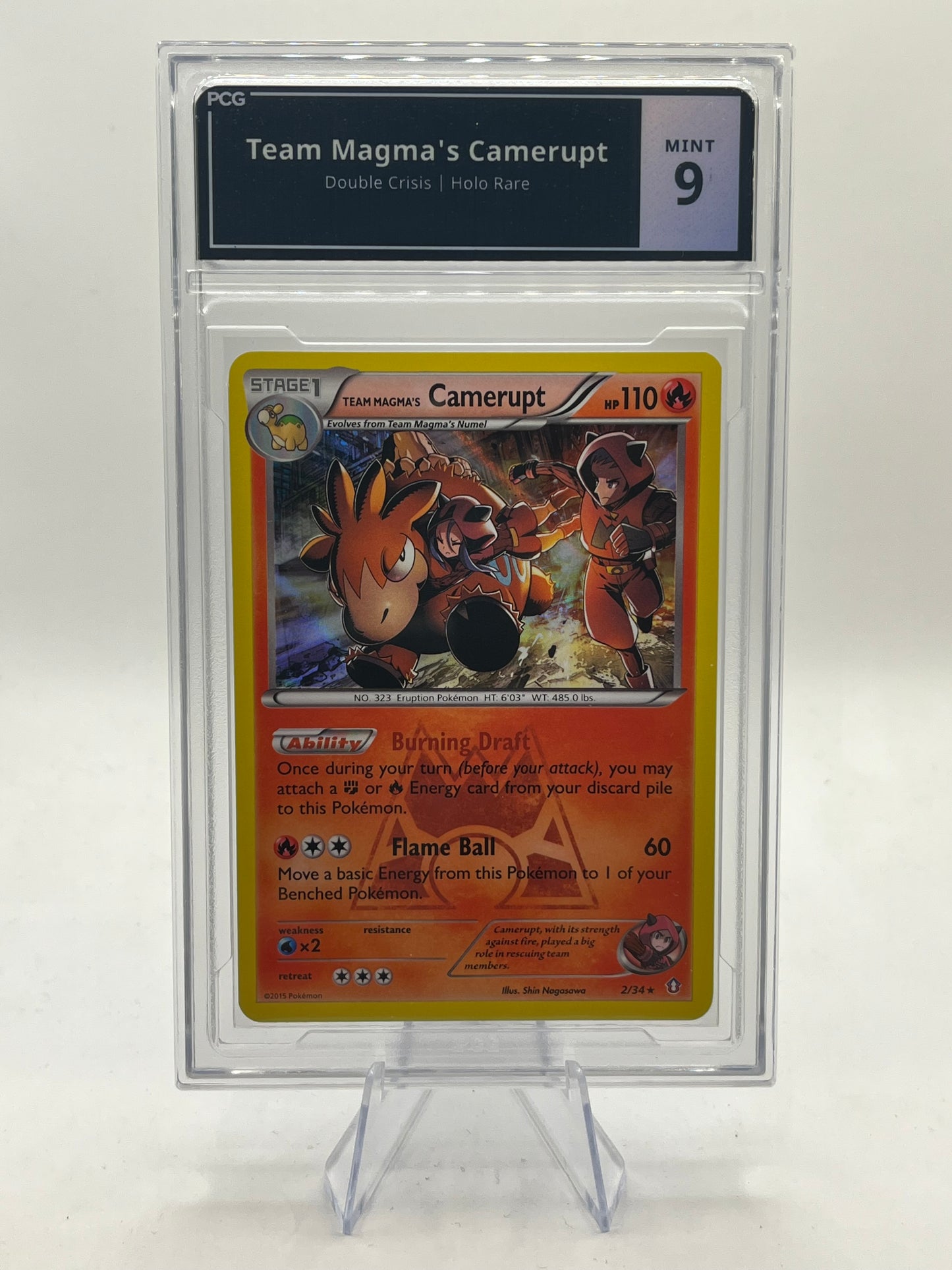 Team Magma's Camerupt Holo PCG 9 - Double Crisis 2015