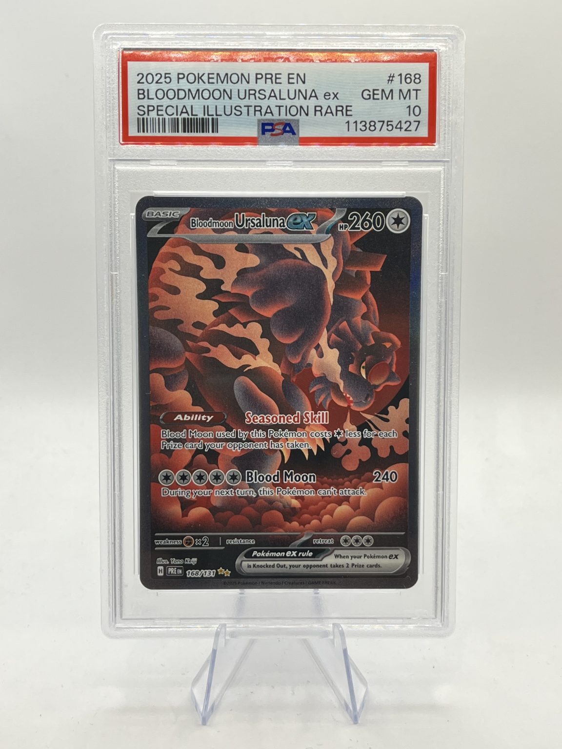 Bloodmoon Ursaluna ex SIR PSA 10 - Pismatic Evolutions 2025