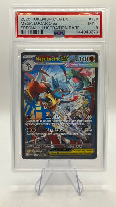 Mega Lucario Ex #179 Pokemon Mega Evolution PSA 9