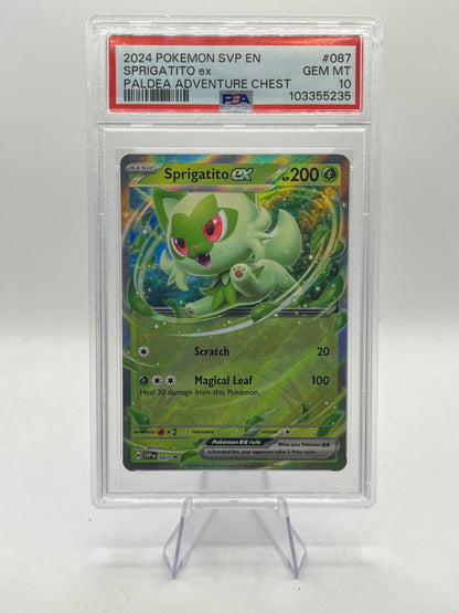 Sprigatitio ex PSA 10 - Paldea Adventure Chest Promo 2024