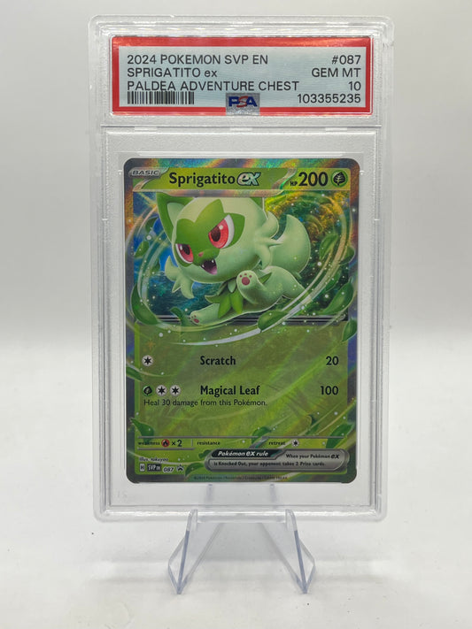Sprigatitio ex PSA 10 - Paldea Adventure Chest Promo 2024