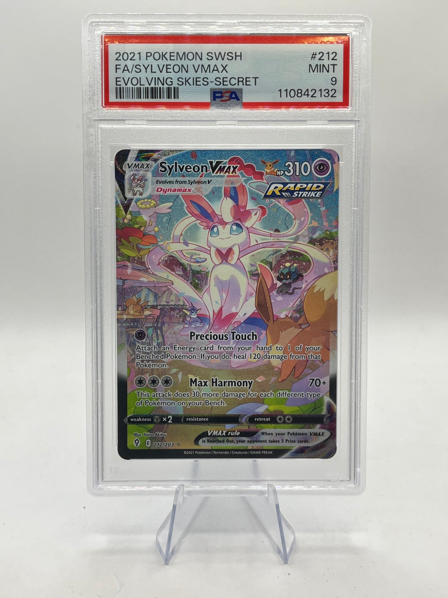 Sylveon Vmax Alt Art PSA 9 - Evolving Skies 2021