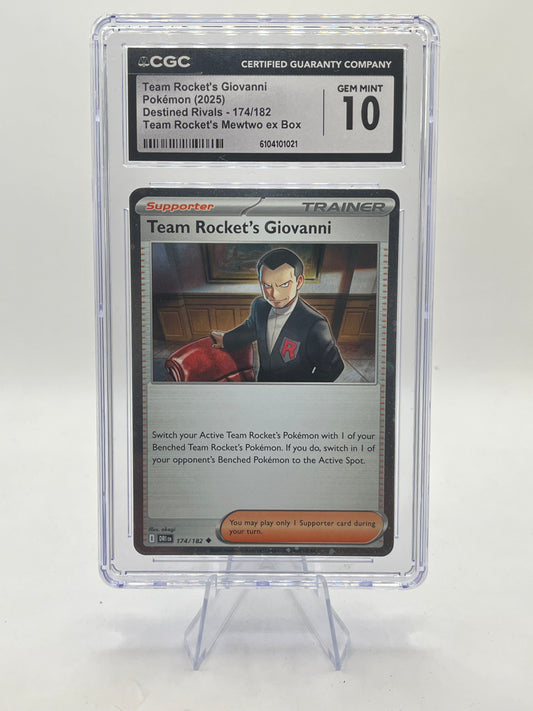 Team Rocket's Giovanni Holo CGC 10 - Mewtwo ex Box Promo 2025