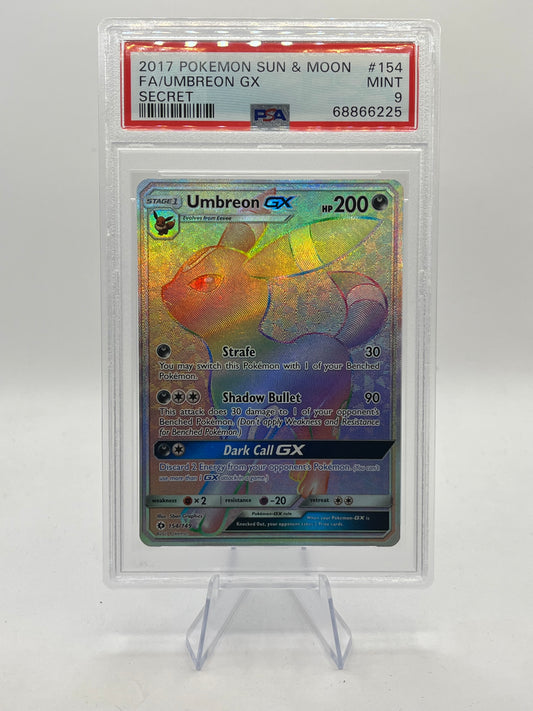 Umbreon GX Hyper Rare PSA 9 - Sun & Moon 2017