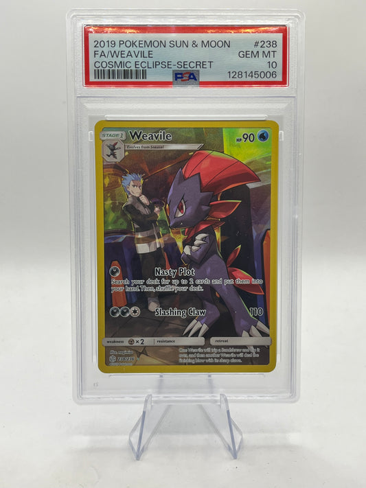 Weavile Character Rare PSA 10 - Cosmic Eclipse 2019
