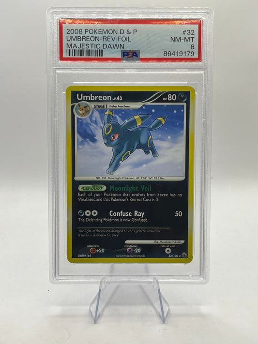 Umbreon Reverse Holo PSA 8 - Majestic Dawn 2008