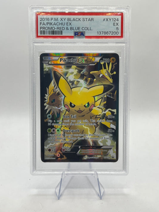 Pikachu EX PSA 5 - Red & Blue Collection Promo 2016