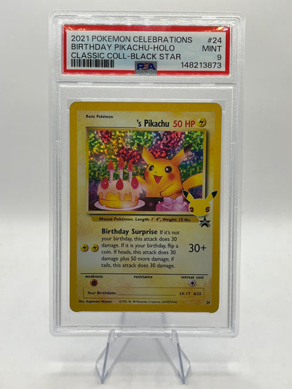 Birthday Pikachu PSA 9 - Celebrations Classic Collection 2021