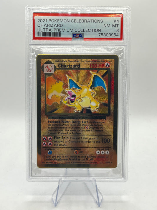 Charizard Metal Card PSA 8 - Celebrations UPC Promo 2021