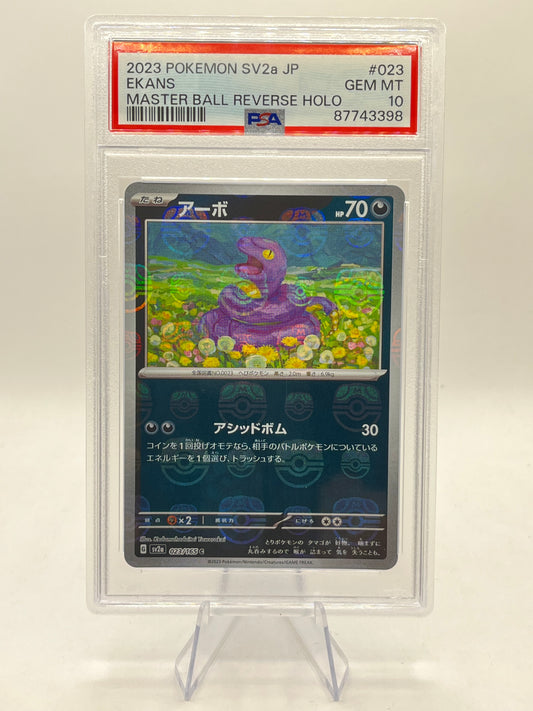 Ekans Masterball Holo PSA 10 - Pokemon 151 2023