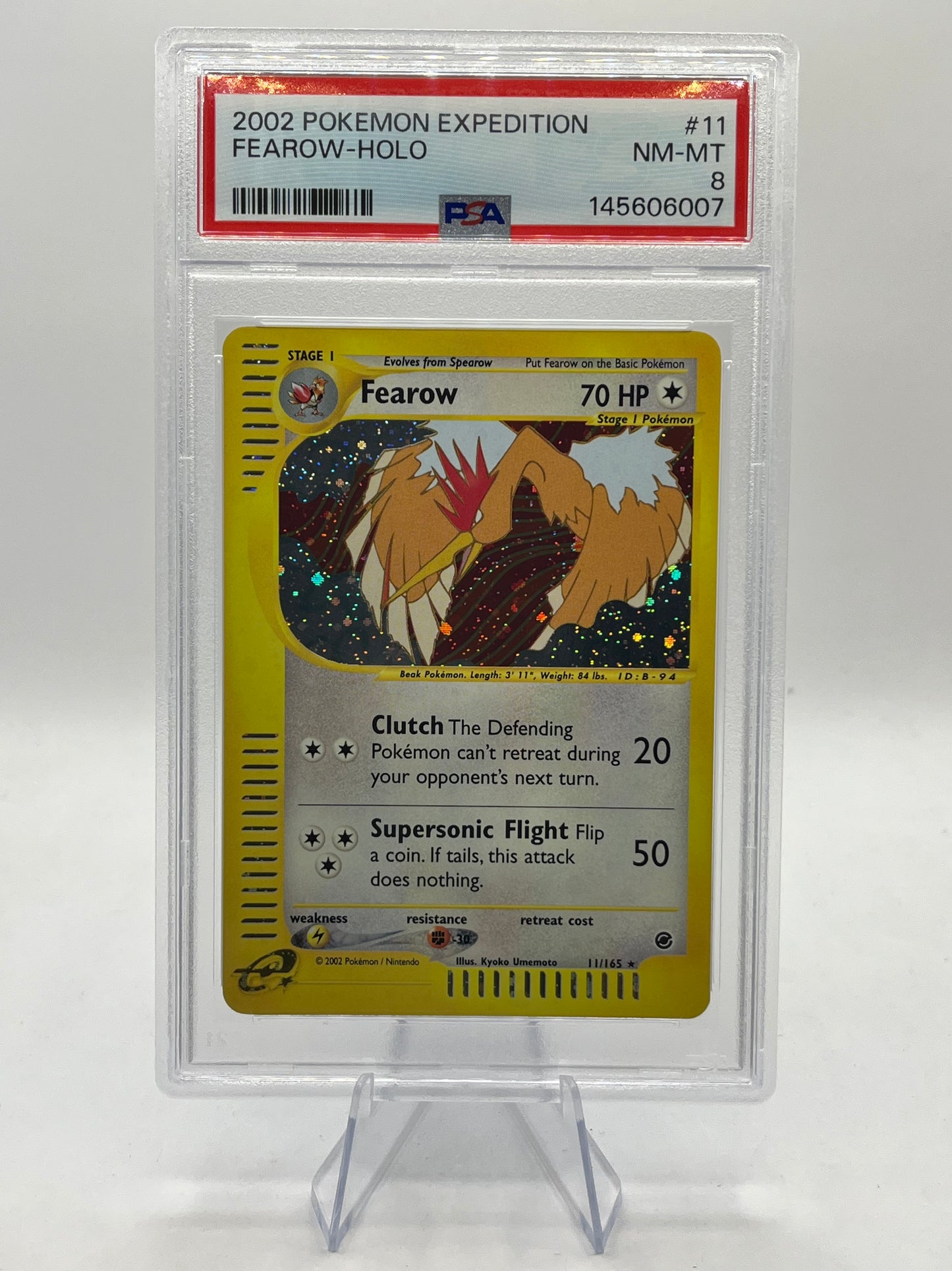 Fearow Holo PSA 8  - Expedition 2002