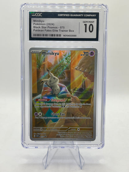 Mimikyu CGC 10 - Paldean Fates ETB Promo 2024