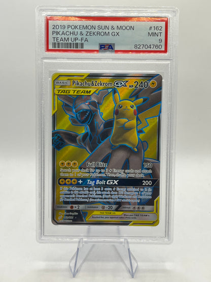 Pikachu & Zekrom GX Full Art PSA 9 - Team Up 2019