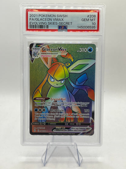 Glaceon Vmax Hyper Rare PSA 10 - Evolving Skies 2021