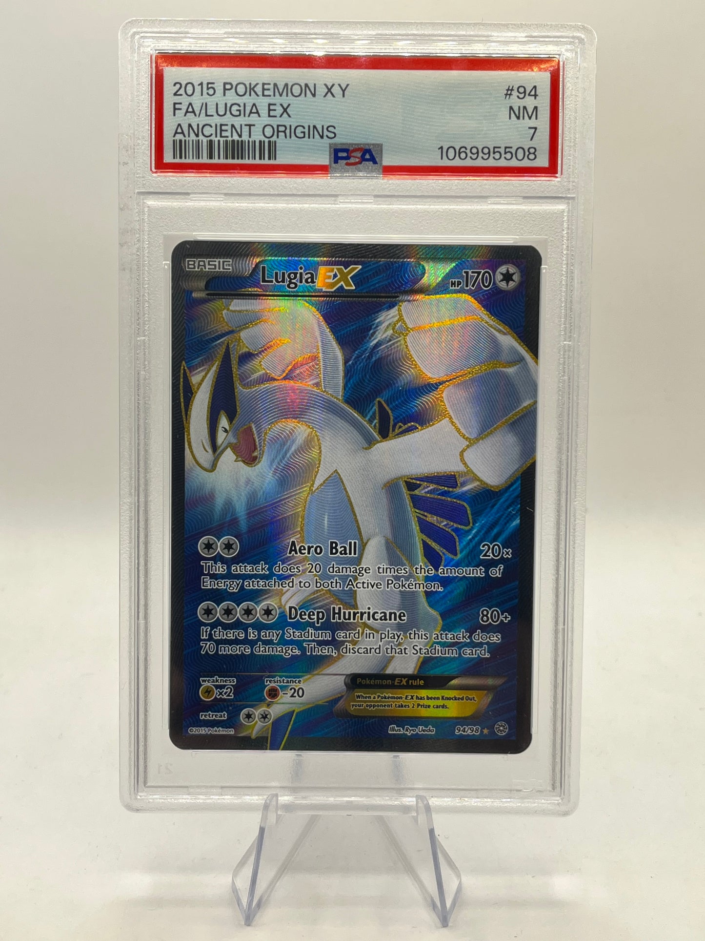 Lugia EX Full Art PSA 7 - XY Ancient Origins 2015