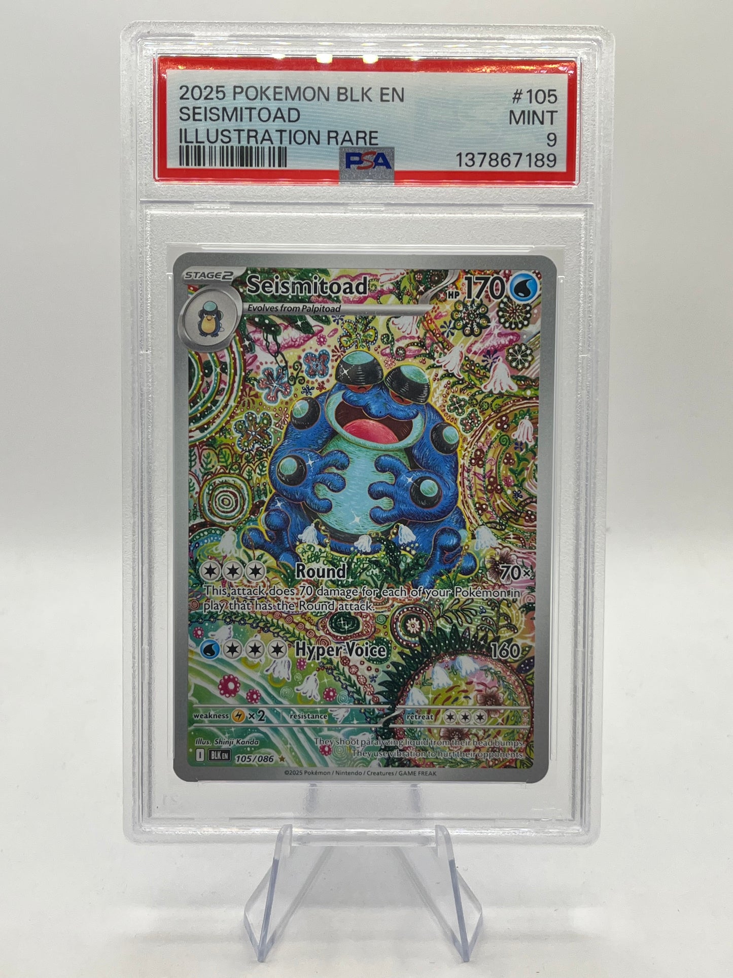 Seismitoad IR PSA 9 - Black Bolt 2025
