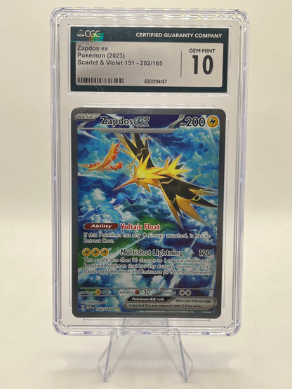 Zapdos ex SIR CGC 10 - Pokemon 151 2023