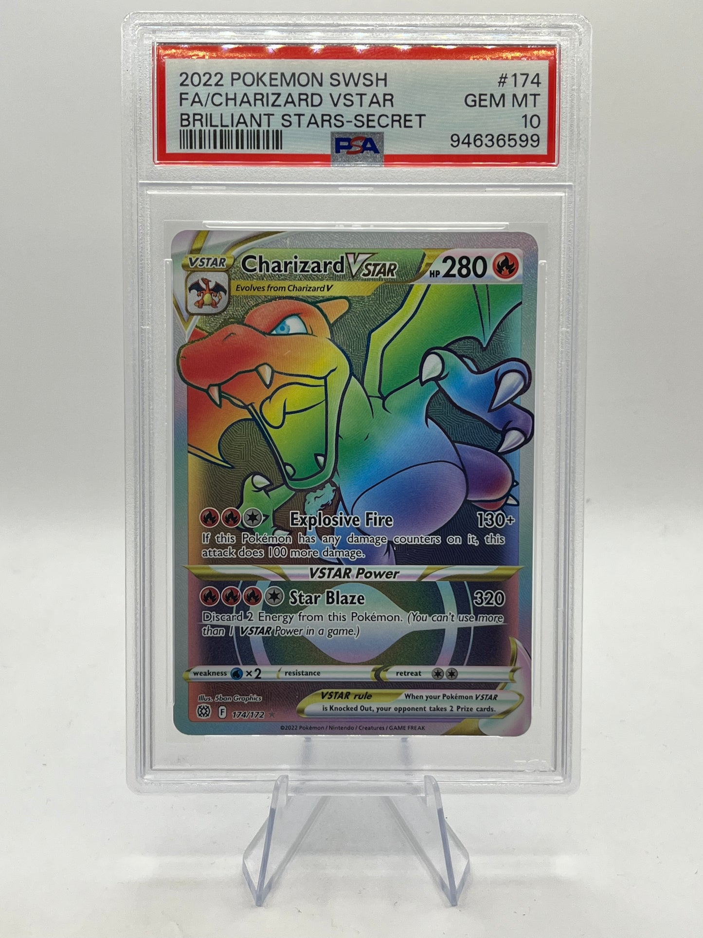 Charizard Vstar Full Art PSA 10 - Brilliant Stars 2022