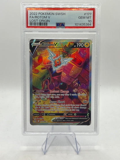 Rotom V Alt Art PSA 10 - Lost Origin 2022