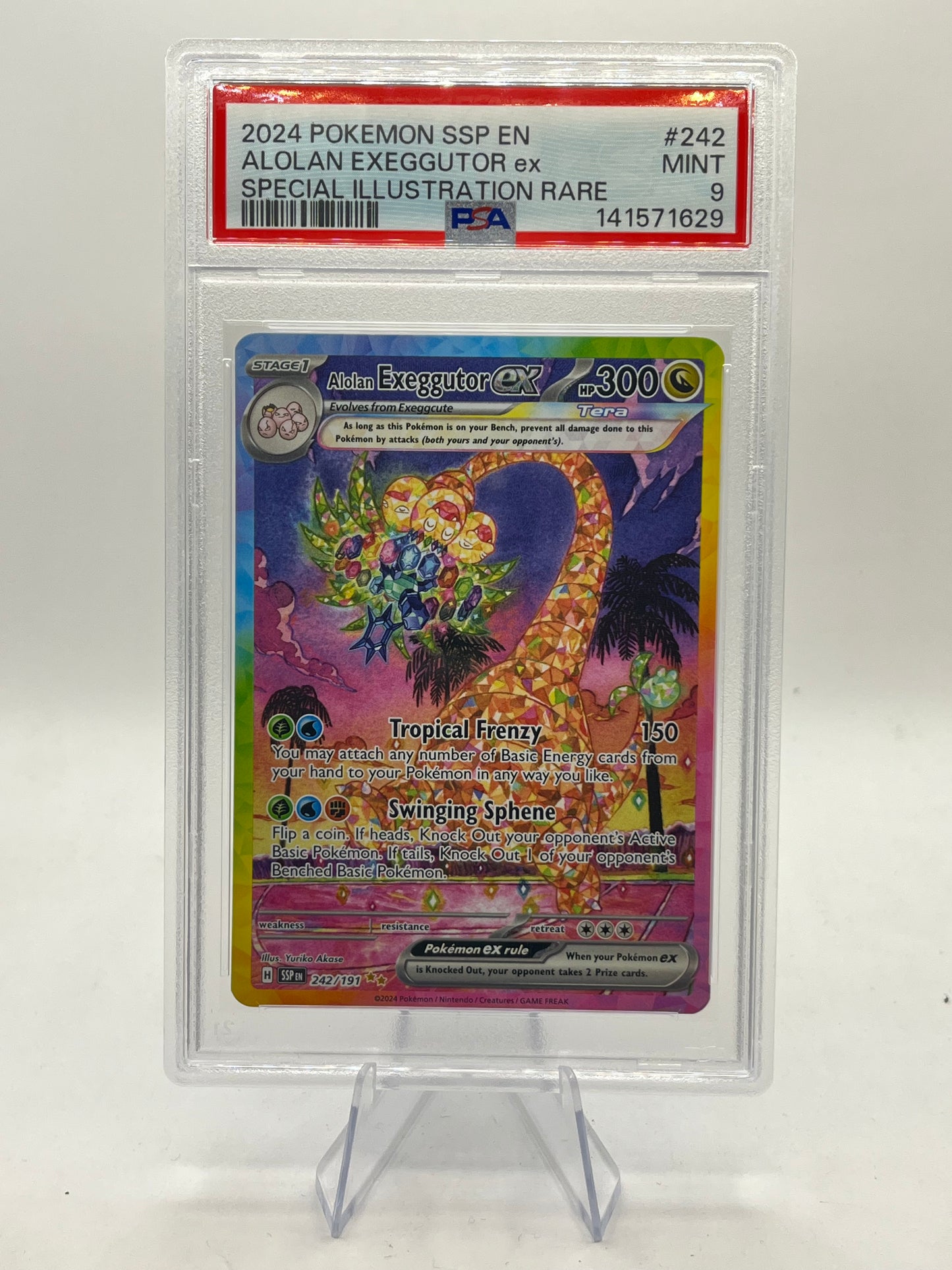 Alolan Exeggutor ex SIR PSA 9 - Surging Sparks 2024