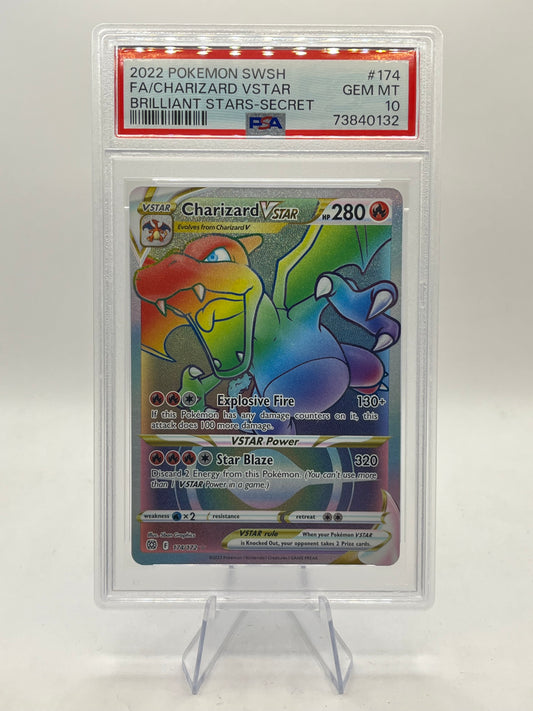 Charizard Vstar Hyper Rare PSA 10 - Brilliant Stars 2022