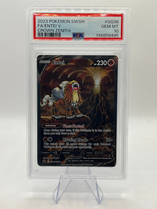 Entei V PSA 10 - Crown Zenith Galarian Gallery 2023