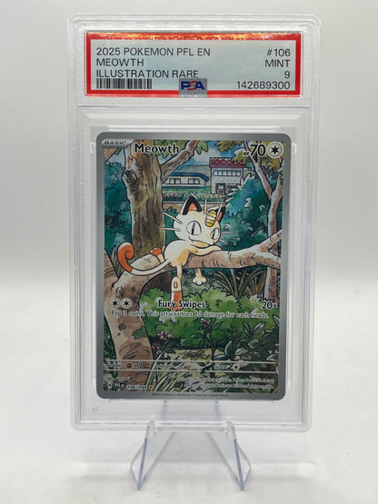 Meowth IR PSA 9 - Phantasmal Flames 2025