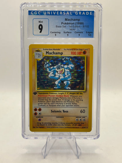 Machamp Holo 1st Edition CGC 9 - Base Set 1999