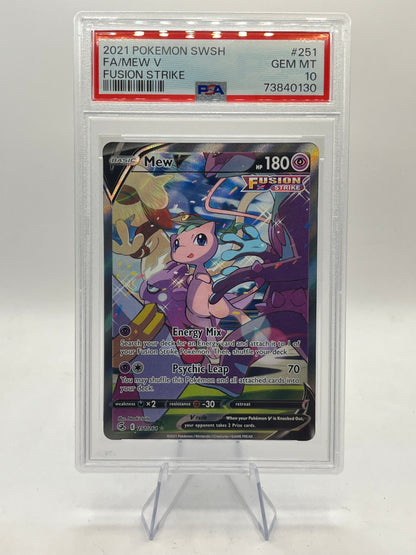 Mew V Alt Art PSA 10 - Fusion Strike 2021