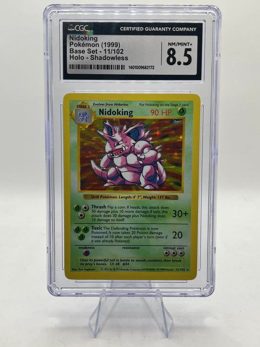 Nidoking Holo Shadowless CGC 8.5 - Base Set 1999