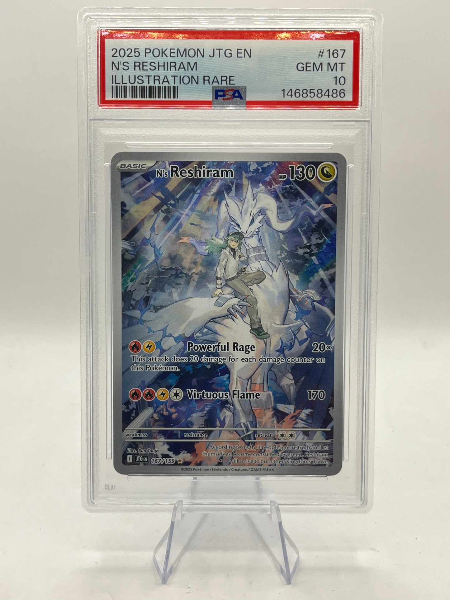 N's Reshiram IR PSA 10 - Journey Together 2025
