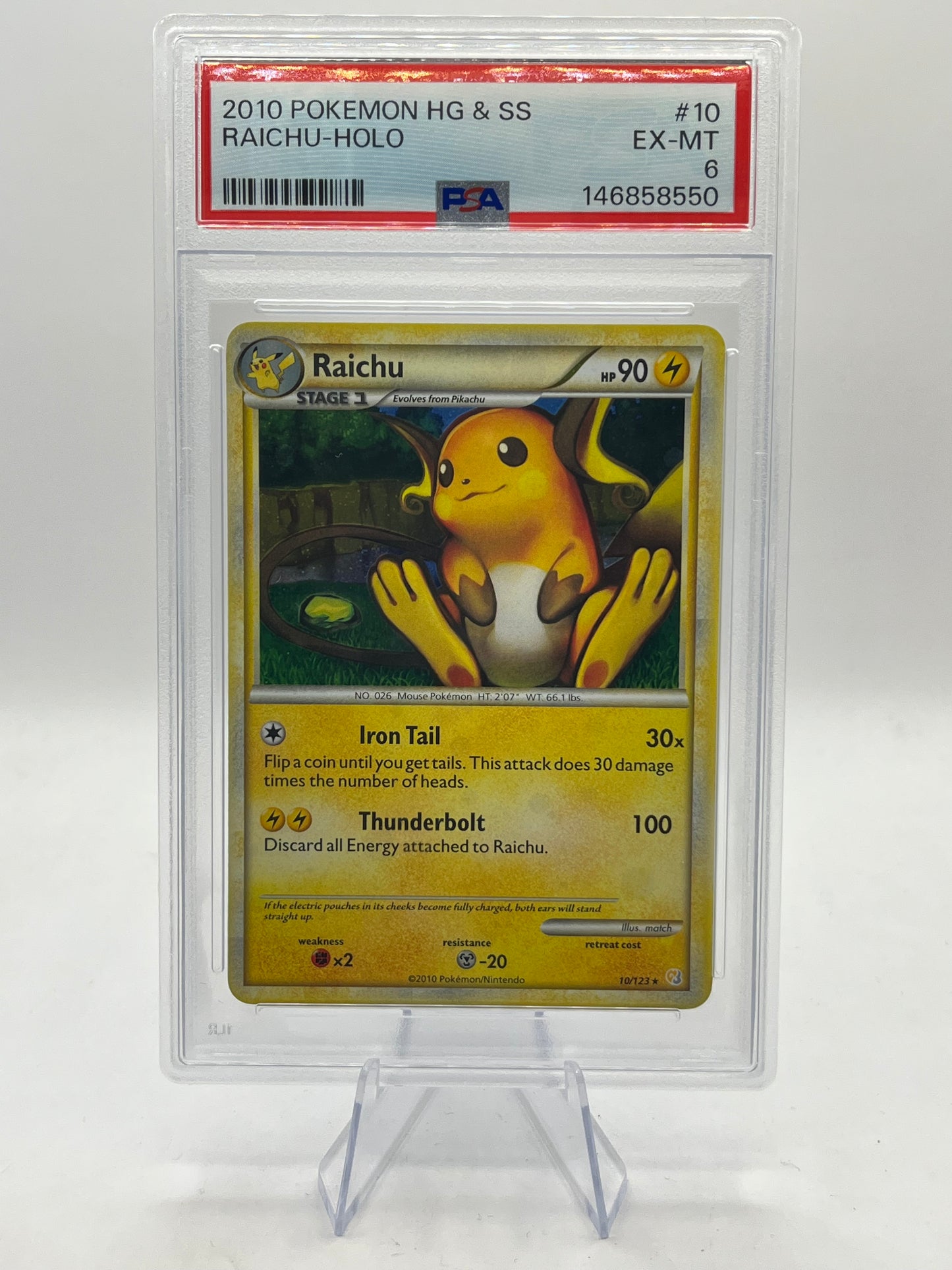 Raichu Holo PSA 6 - Heartgold & Soulsilver 2010