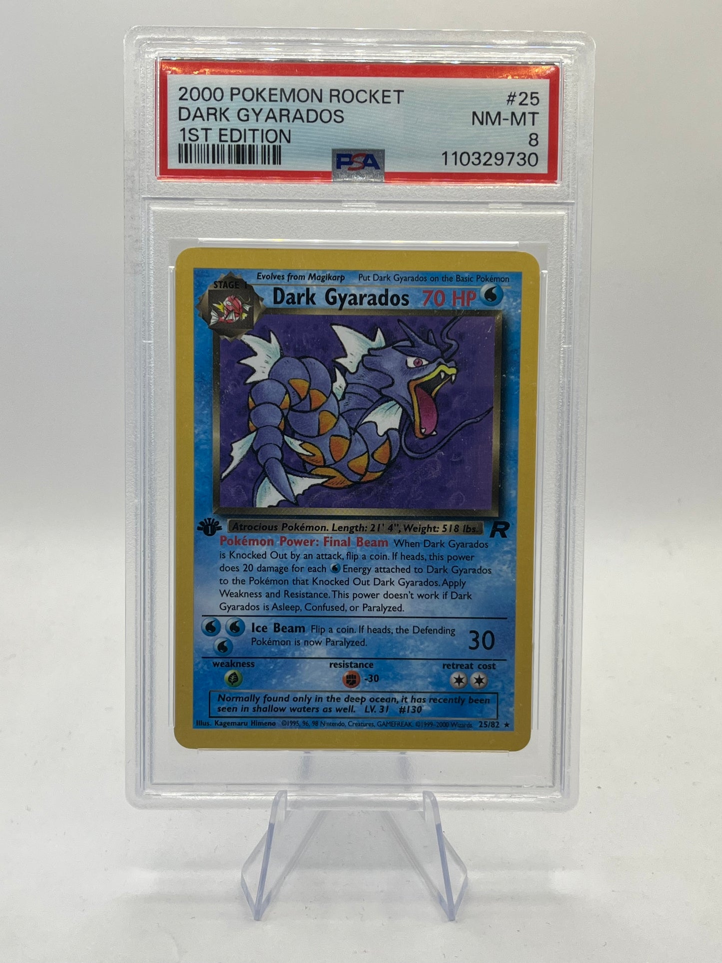 Dark Gyarados 1st Edition PSA 8 - Team Rocket 2000