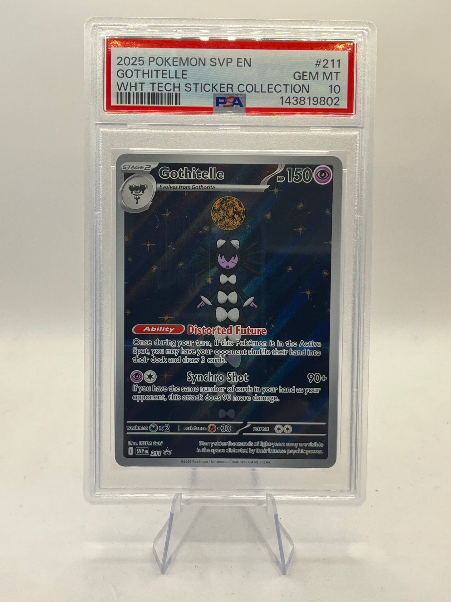 Gothitelle IR PSA 10 - White Flare Tech Sticker Promo 2025