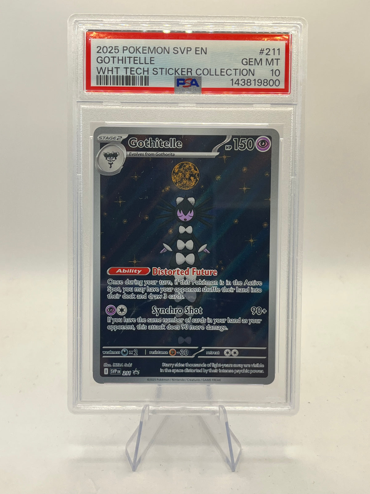 Gothitelle IR PSA 10 - White Flare Tech Sticker Promo 2025