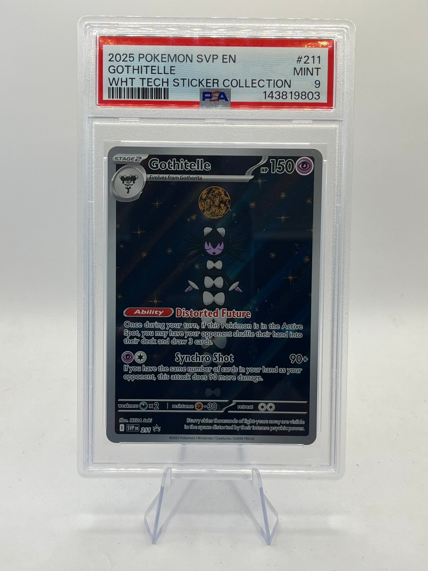 Gothitelle IR PSA 9 - White Flare Tech Sticker Promo 2025