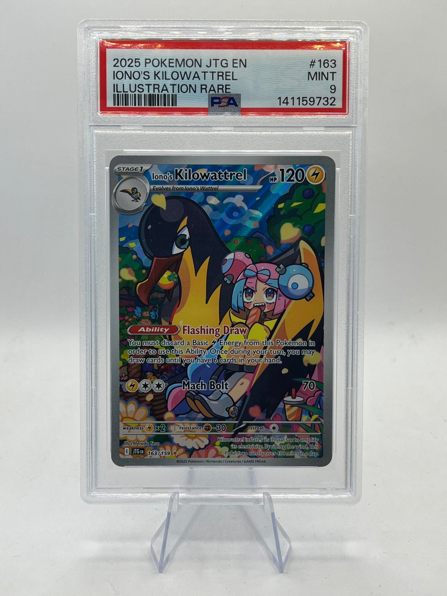 Iono's Kilowattrel IR PSA 9 - Journey Together 2025