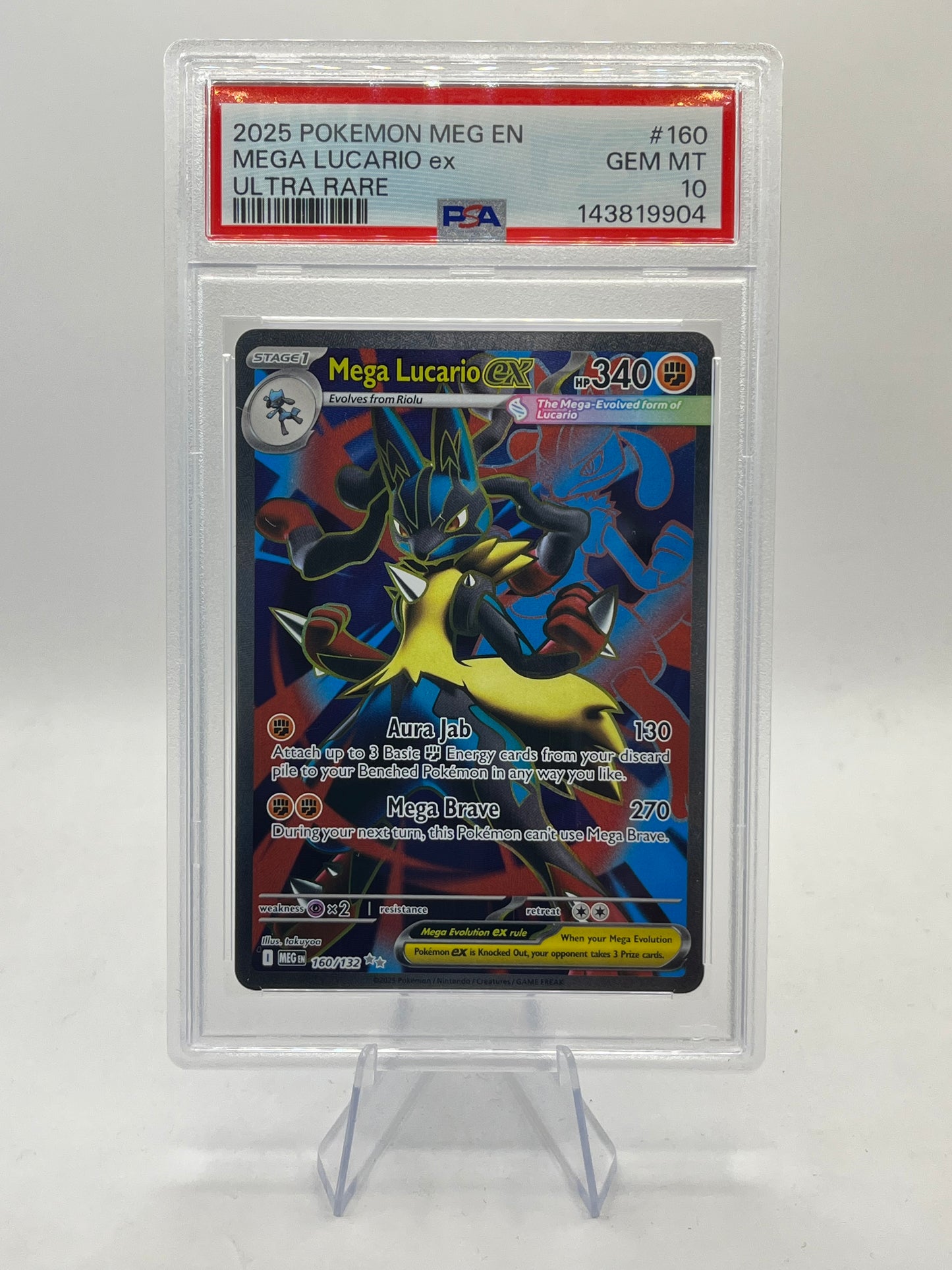 Mega Lucario ex Full Art PSA 10 - Mega Evolution 2025