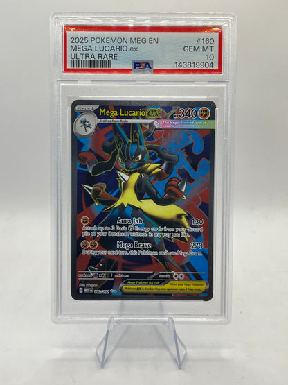 Mega Lucario ex Full Art PSA 10 - Mega Evolution 2025