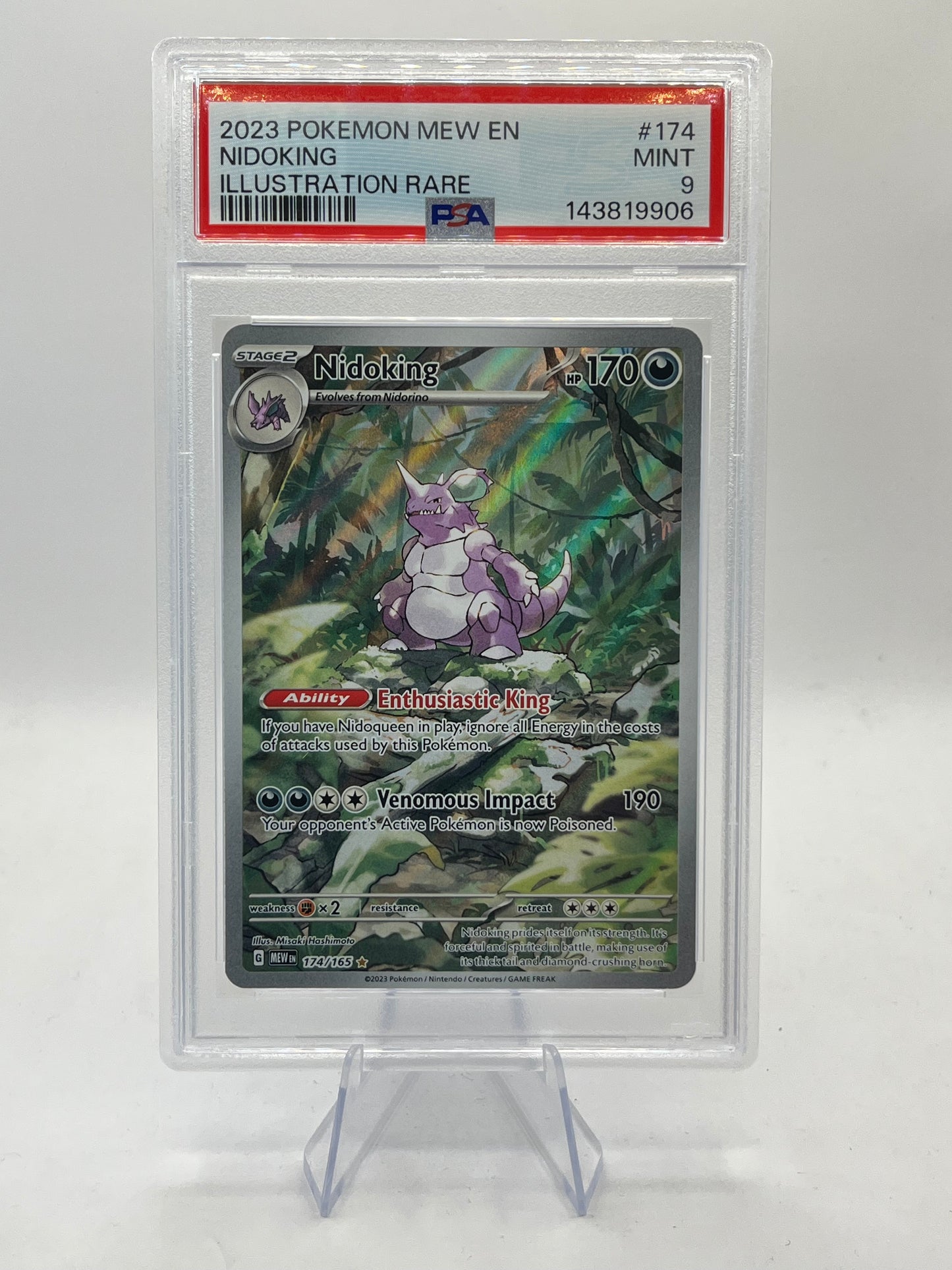 Nidoking IR PSA 9 - Pokemon 151 2023