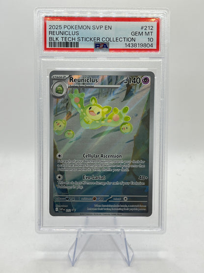 Reuniclus IR PSA 10 - Black Bolt Tech Sticker Collection Promo 2025