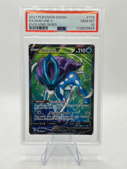 Suicune V Full Art PSA 10 - Evolving Skies 2021
