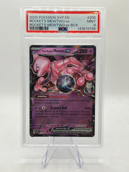 Rocket's Mewtwo ex  PSA 9 - Mewtwo Box Promo 2025