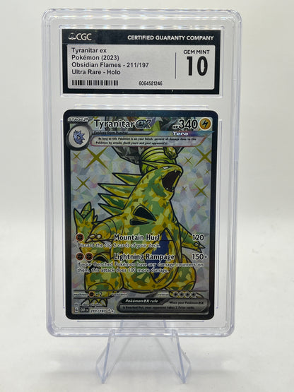 Tyranitar ex Full Art CGC 10 - Obsidian Flames 2023