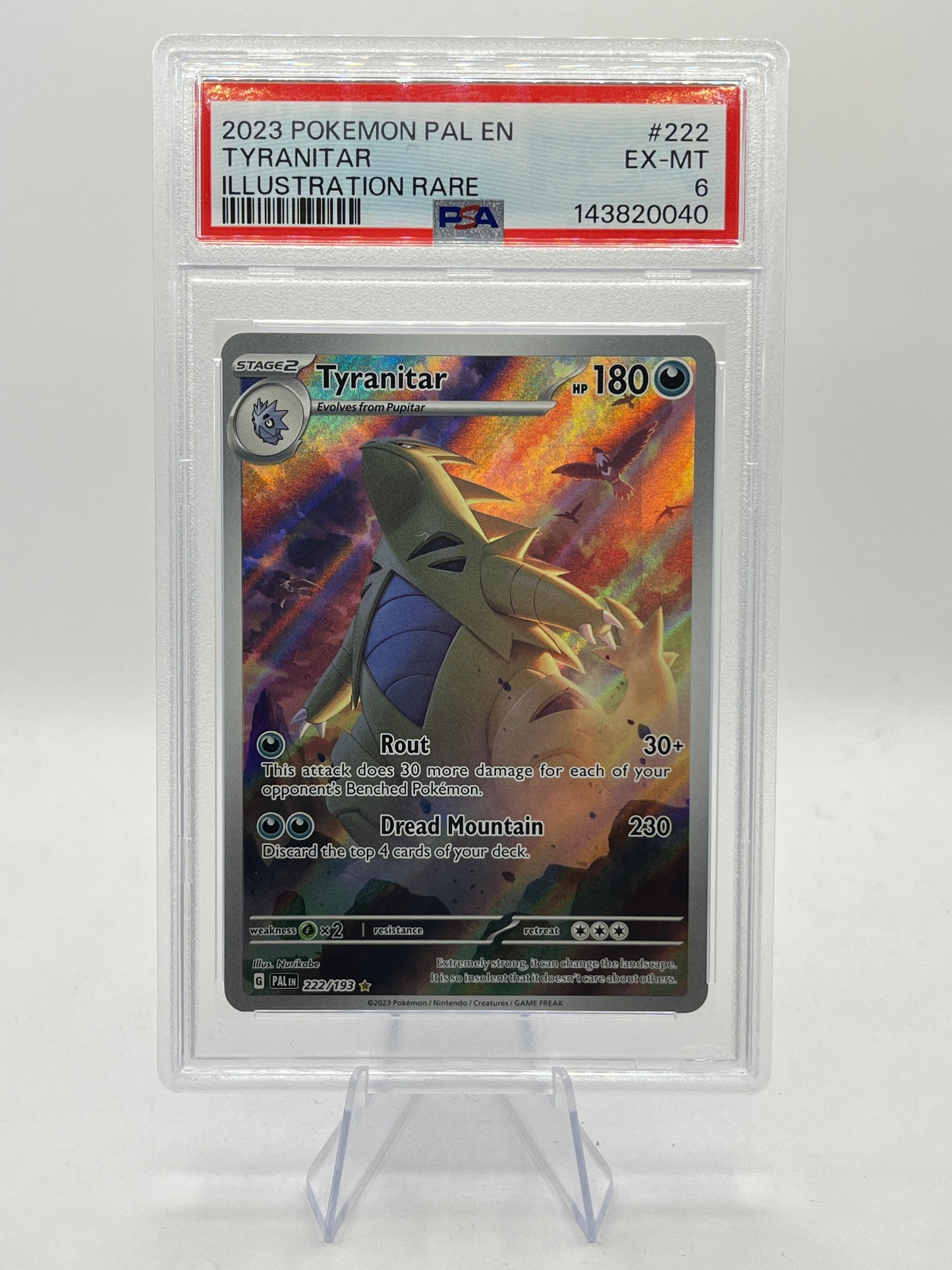Tyranitar IR PSA 6 - Paldea Evolved 2023