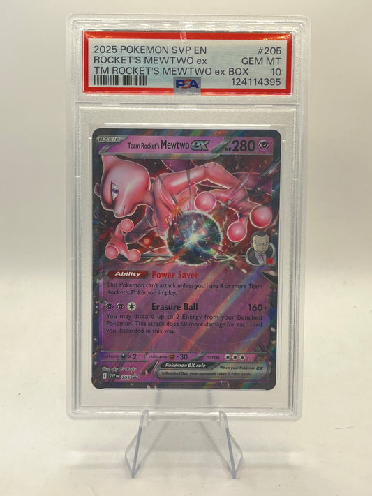 Rocket's Mewtwo ex PSA 10 - Mewtwo ex Box Promo 2025