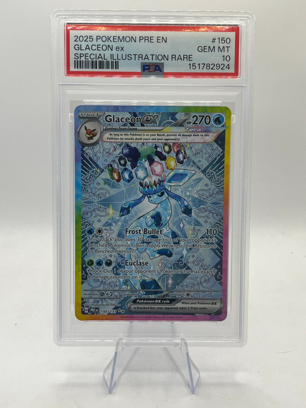 Glaceon ex SIR PSA 10 - Prismatic Evolutions 2025
