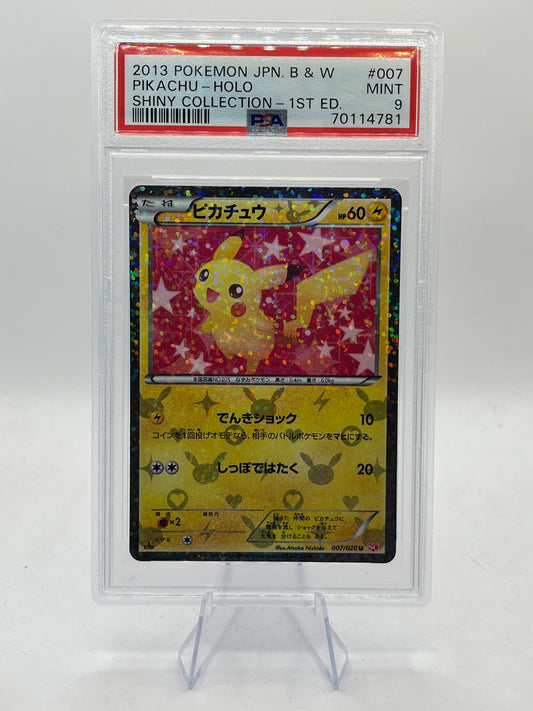 Pikachu Holo 1st Edition PSA 9 - Black & White Shiny Collection 2013