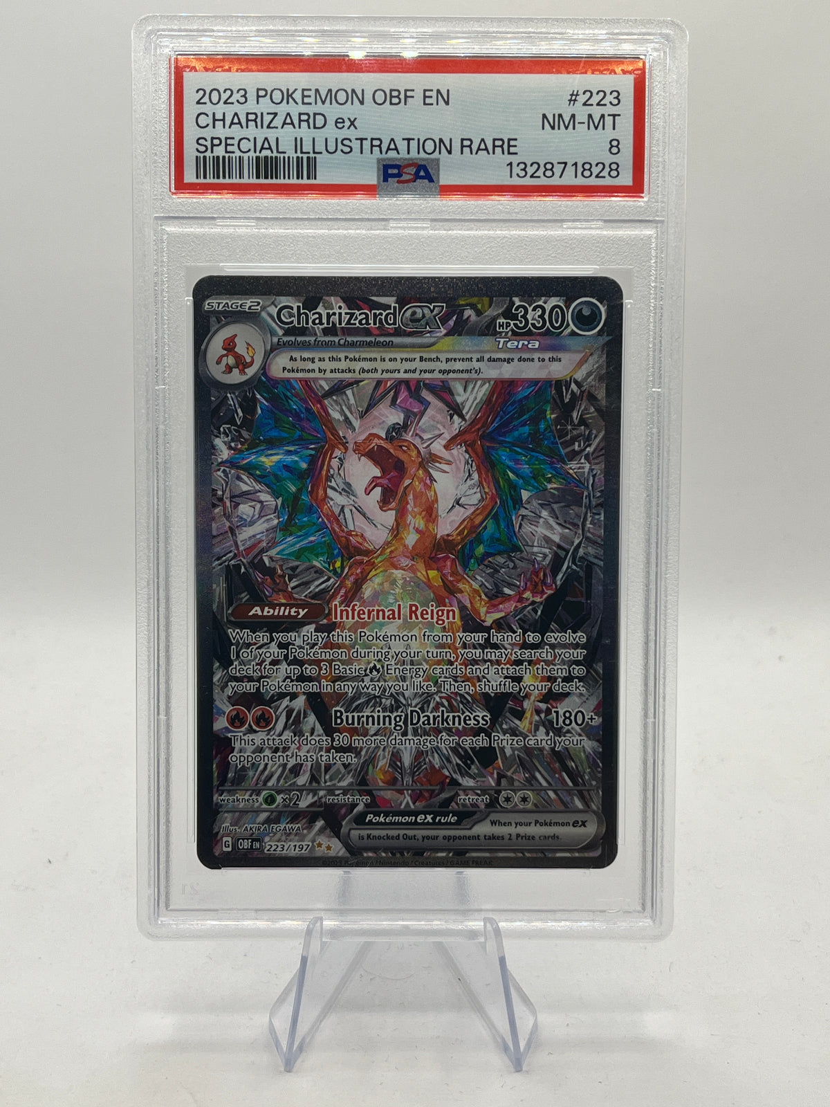 Charizard ex SIR PSA 8 - Obsidian Flames 2023